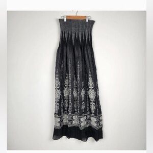 Anthropologie Lapis Strapless Long Dress